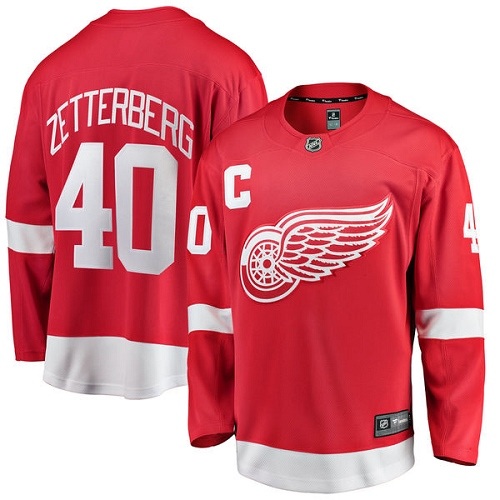 Herren Detroit Red Wings Eishockey Trikot Henrik Zetterberg #40 Breakaway Rot Fanatics Branded Heim